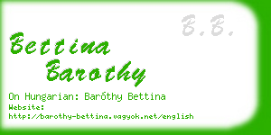 bettina barothy business card